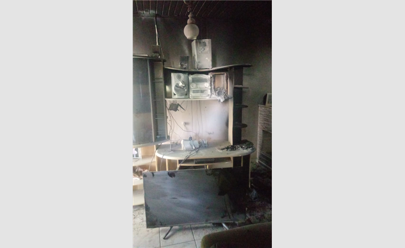 Bombeiros de Restinga Sêca atenderam ocorrência de incêndio em residência 