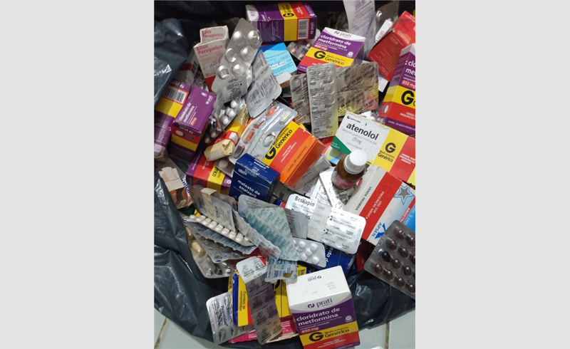 Medicamentos descartados junto de materiais recicláveis da Coleta Seletiva totalizam cinco quilos em fevereiro