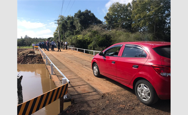 Trânsito na ponte sobre o Rio Vacacaí-Mirim está liberado