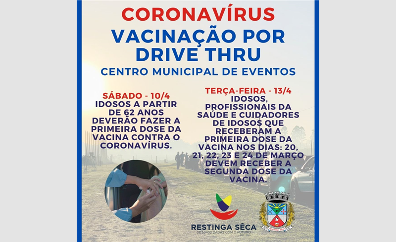 ATENÇÃO: Nova data para vacinação contra a Covid-19 e início da vacinação contra a Influenza