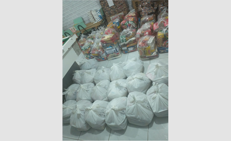 Mais de uma tonelada de alimentos foram doados pela campanha SALVA NATAL “Neste Natal, seja você o herói de alguém!” do 5º PelBM