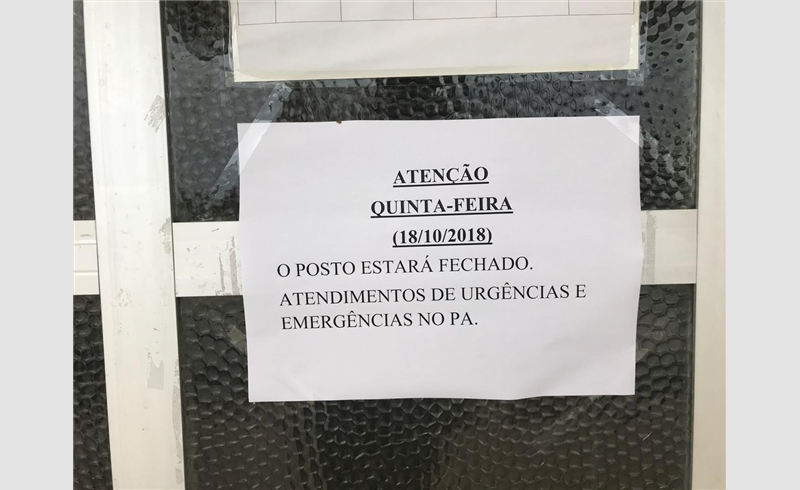 Unidades de Saúde não abrem nesta quinta-feira