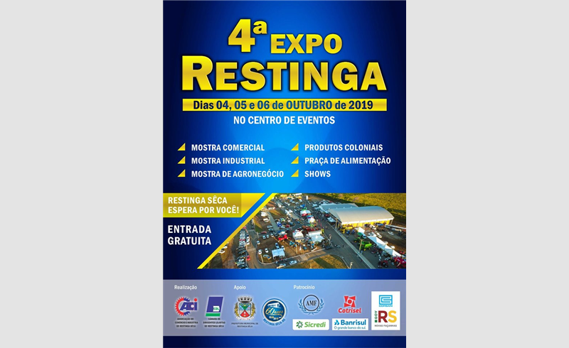 Expo Restinga 2019: Programação do segundo dia 4° ExpoRestinga