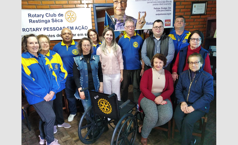 Rotary Club de Restinga Sêca recebeu 6 cadeiras de rodas nesta manhã