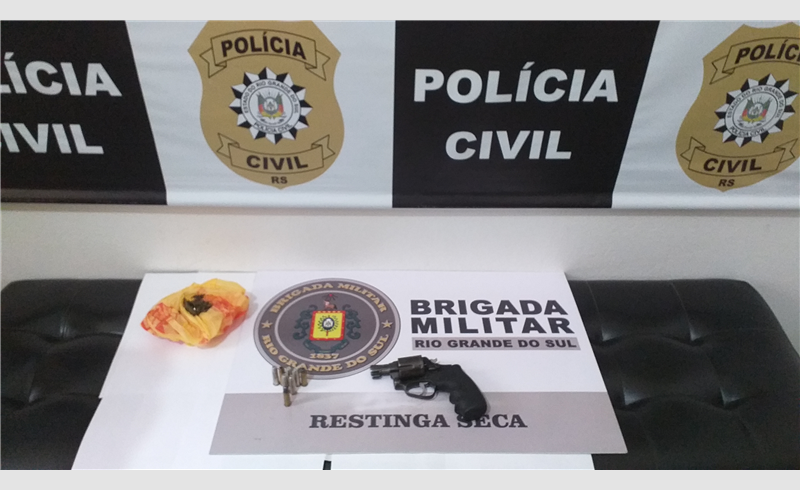 Polícia Civil apreende arma e entorpecentes em mandado de Busca e Apreensão 