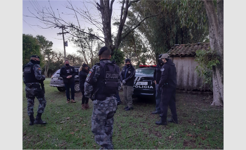 Polícia Civil cumpre Mandados de Busca e Apreensão no interior de Restinga Sêca