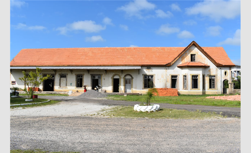 Obras de restauração da Estação Ferroviária 