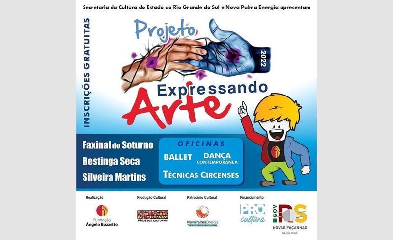 Projeto Expressando Arte abriu inscrições para oficinas gratuitamente nesta segunda-feira dia 28 de fevereiro 