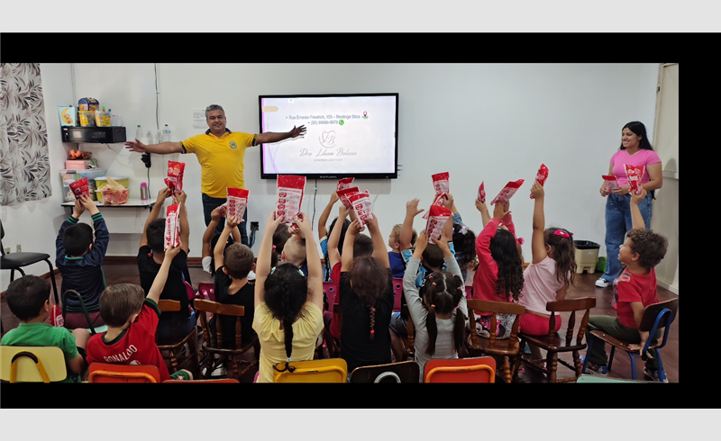 Lions Clube leva orientação sobre saúde bucal às crianças da Escola Edwaldo Hoffmann