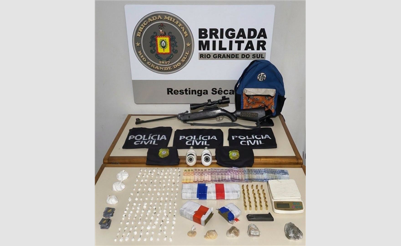 Mulher é presa em flagrante por tráfico de drogas durante ação integrada em Restinga Sêca