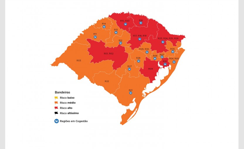 Mapa preliminar da 19ª rodada do Distanciamento Controlado recebe oito pedidos de reconsideração