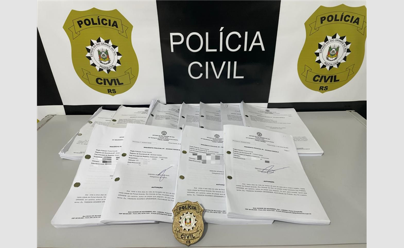 Polícia Civil realiza ofensiva contra estelionatos através da Delegacia de Pinhal Grande.