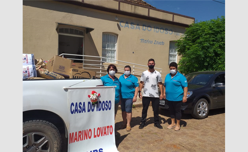 Casa do Idoso Marino Lovato recebe maquina de lavar roupa, alimentos e produtos de limpeza através de indicação de restinguense