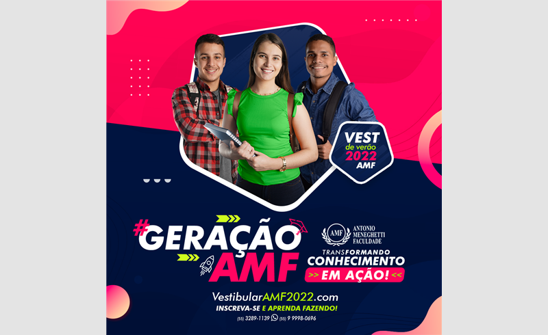 Prazo para inscrições no vestibular da AMF se encerram neste sábado, 27/11