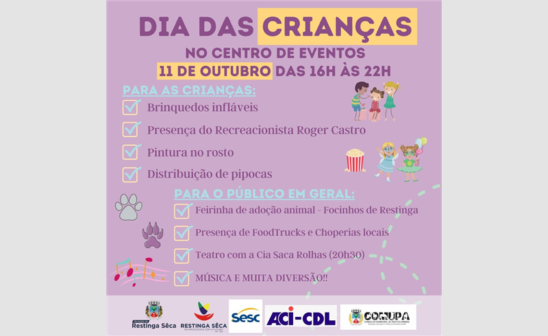 Prefeitura promove evento alusivo ao dia das crianças no Centro de Eventos