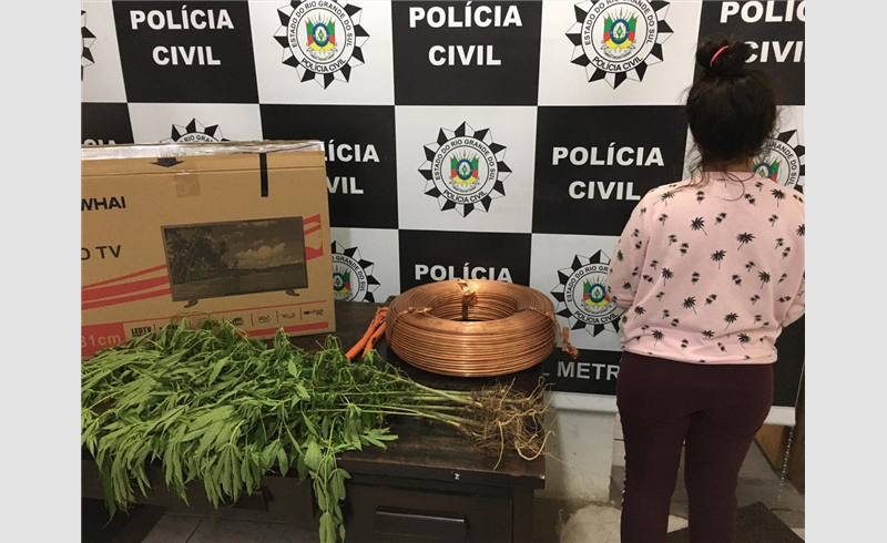 Polícia Civil de São Leopoldo encontra  televisor e bobina de cobre furtados   no Recanto Maestro 
