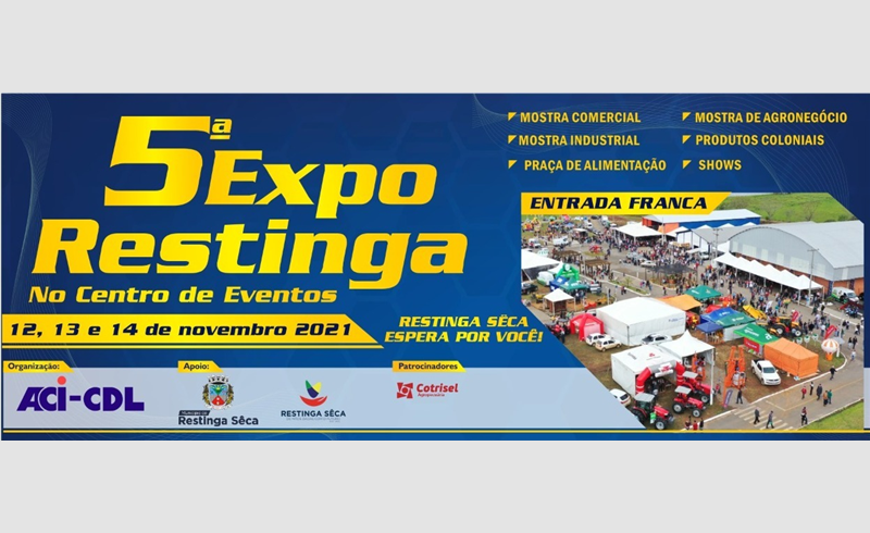 Expo Restinga realizará sua 5ª edição nos dias 12,13 e 14 de novembro