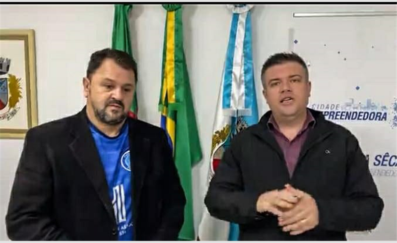 Presidente da Federação Gaúcha de Futebol 7 visita Prefeito Municipal de Restinga Sêca para tratar sobre finais do Campeonato Gaúcho de Futebol 7