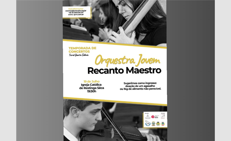 Orquestra Jovem Recanto Maestro realiza concerto