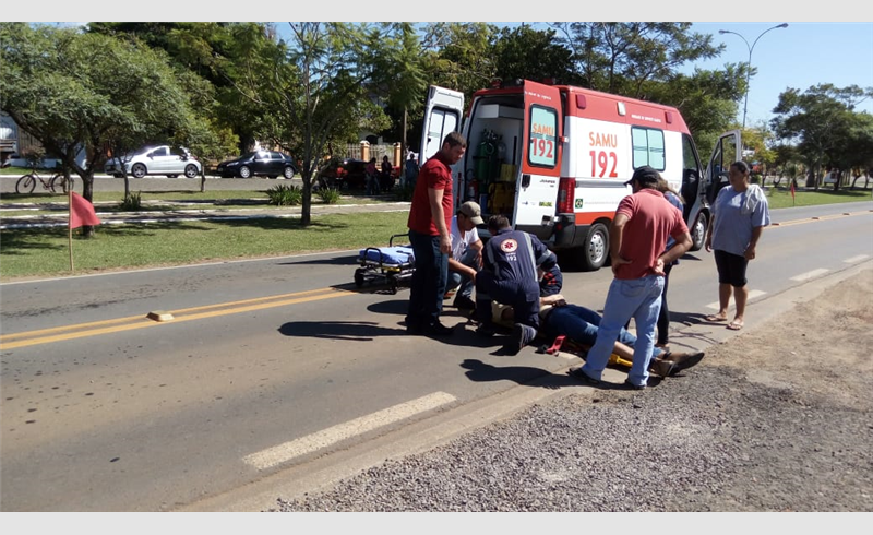 Acidente entre moto e carro deixa um ferido em Restinga Sêca