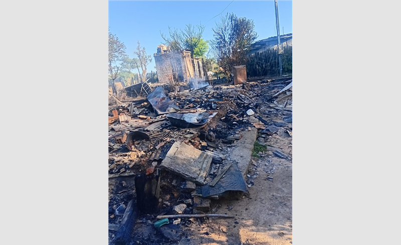 Incêndio destrói residência no interior de Formigueiro