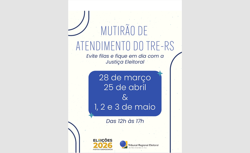 Cartório Eleitoral de Restinga Sêca terá atendimento em sábados e feriado para regularização do título