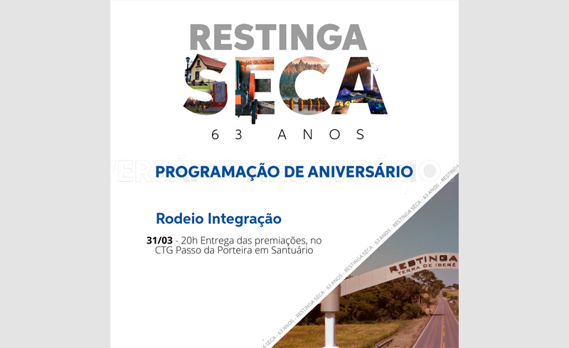 Restinga Sêca 63 anos: Entrega das premiações do Rodeio Integração