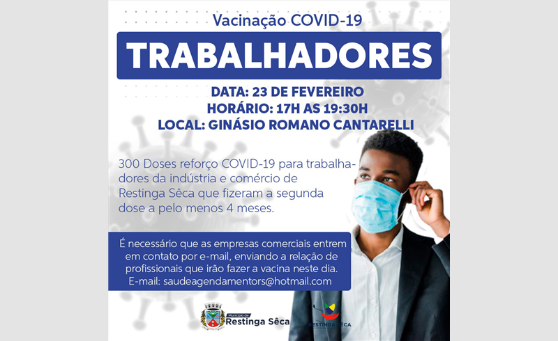 Vacinação de Trabalhadores da Indústria e Comércio de Restinga Sêca