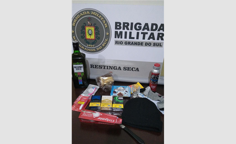 Homem de 43 é preso acusado de furto a estabelecimentos comerciais em Restinga Sêca