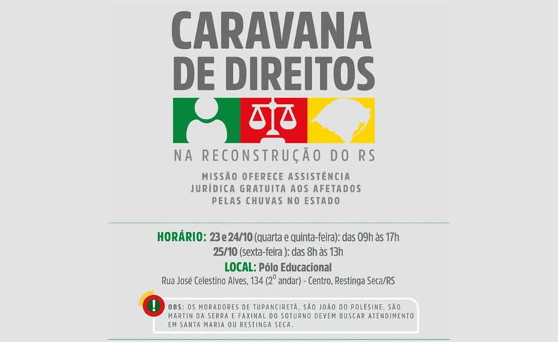 Caravana de Direitos na Reconstrução do RS