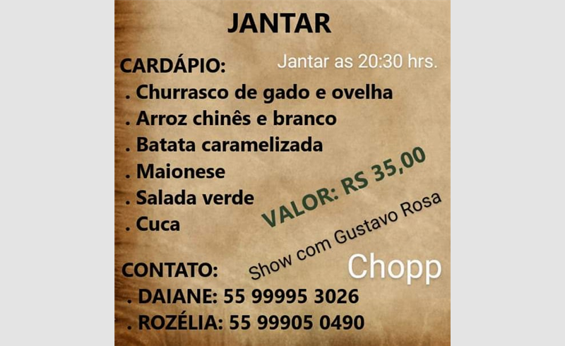 Jantar Baile no CTG Passo da Porteira