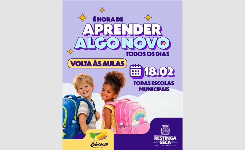 Escolas Municipais de Restinga Sêca se preparam para o retorno às aulas em 18 de fevereiro