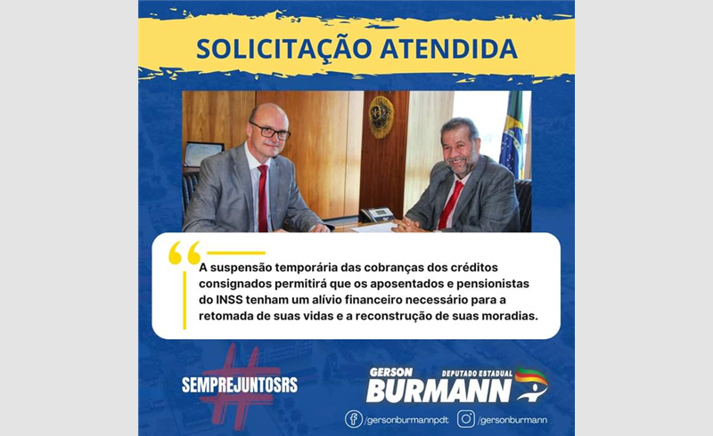 Deputado Gerson Burmamn consegue uma grande vitória 