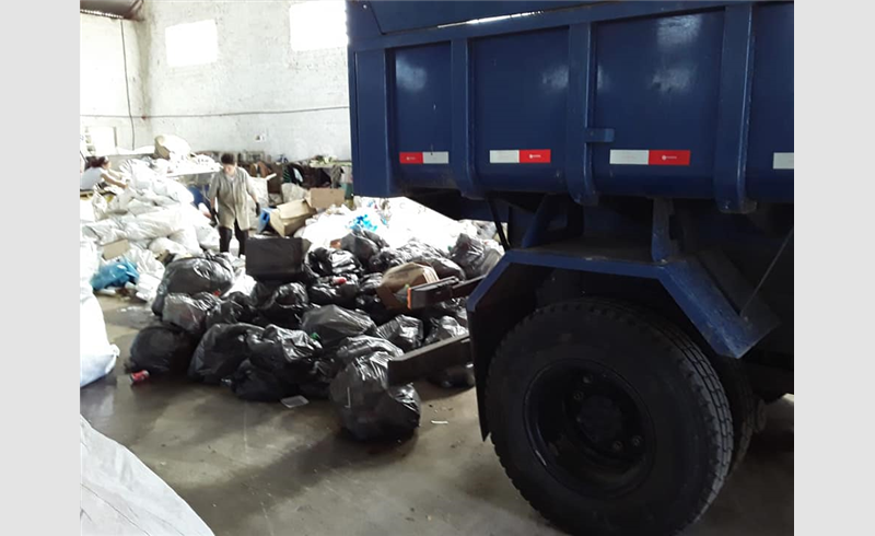Coleta Seletiva de Restinga Sêca recebe material reciclável da Base Aérea de Santa Maria