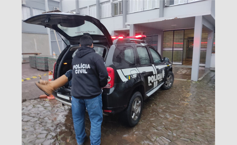 Polícia Civil prende homem por tentativa de feminicídio em Nova Palma-RS.       