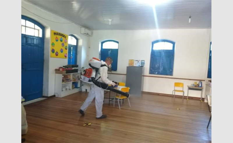 Escolas municipais foram sanitizadas