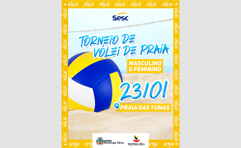 Torneio de Vôlei de Praia 2022 no Balneário das Tunas