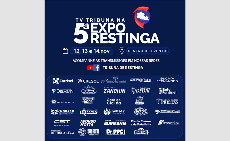 Reveja os Programas ao vivo direto da 5ª Expo Restinga