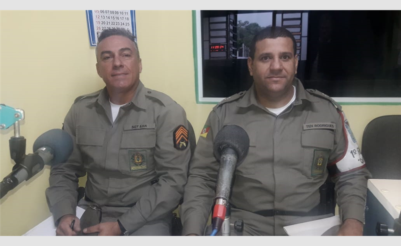Comandante e sargento da Brigada Militar concedem entrevista à Rádio Líder