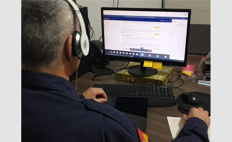 Bombeiros de Restinga Sêca realizam treinamento online para uso do Sistema Online de Licenciamento do Corpo de Bombeiros do Rio Grande do Sul