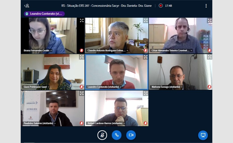 Reunião debate cronograma e trabalhos a serem desenvolvidos pela concessionária Sacyr na RSC 287