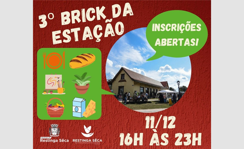 Abertas as incrições para o 3º Brick da Estação de Restinga Sêca