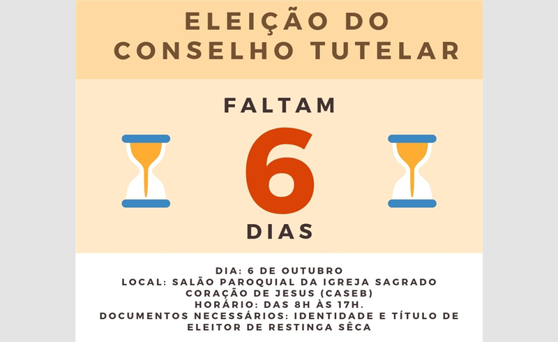 Eleição para Escolha de Membros do Conselho Tutelar ocorre no domingo