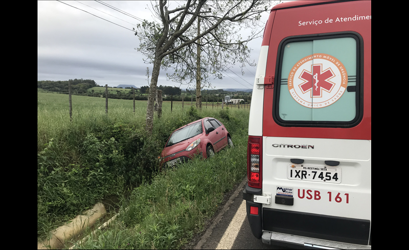 Veículo sai da pista na ERS-149