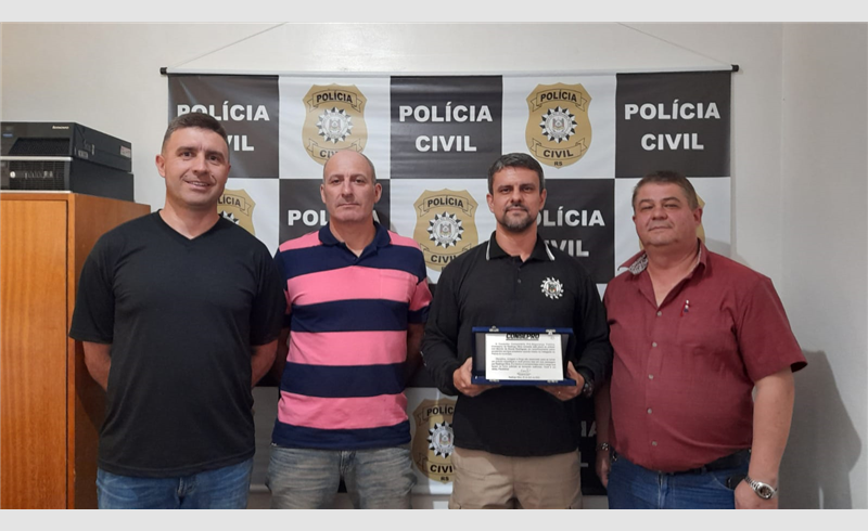 Consepro de Restinga Sêca realiza homenagem ao policial civil Marcio de Souza Rodrigues pelos relevantes serviços prestados ao município