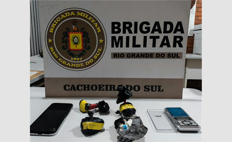 Brigada Militar realiza prisão por tráfico de drogas em Cachoeira do Sul