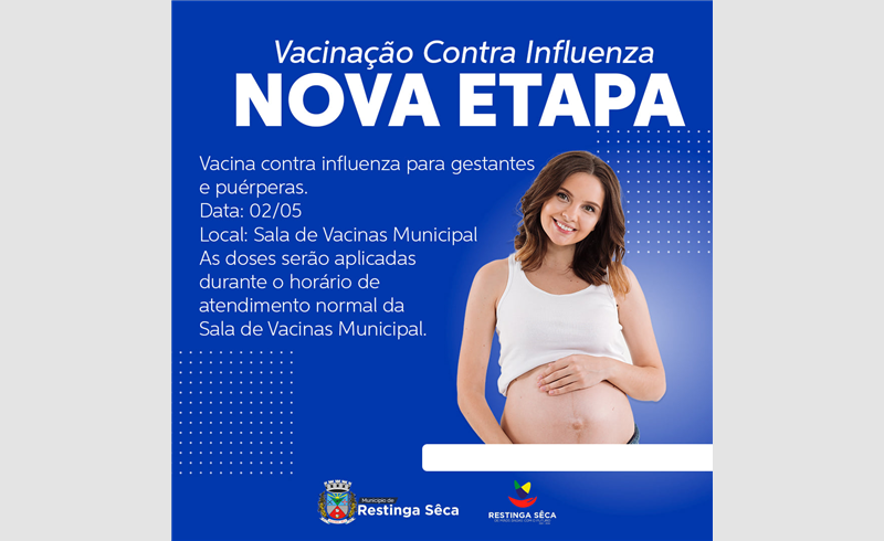 Nova etapa de vacinação contra a Influenza em Restinga Seca