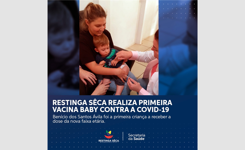 Vacinação contra covid-19 já está disponível para crianças em Restinga Sêca 