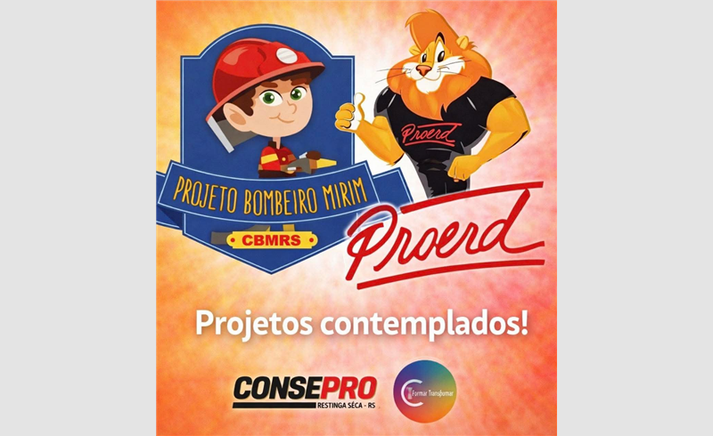 Projetos Bombeiro Mirim e Proerd são contemplados em edital da Fundação Antonio Meneghetti