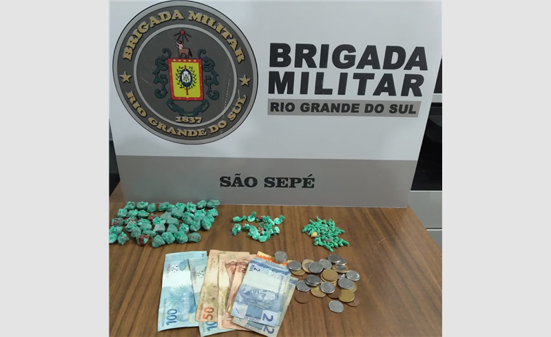 Brigada Militar realiza prisão por tráfico de entorpecentes em São Sepe